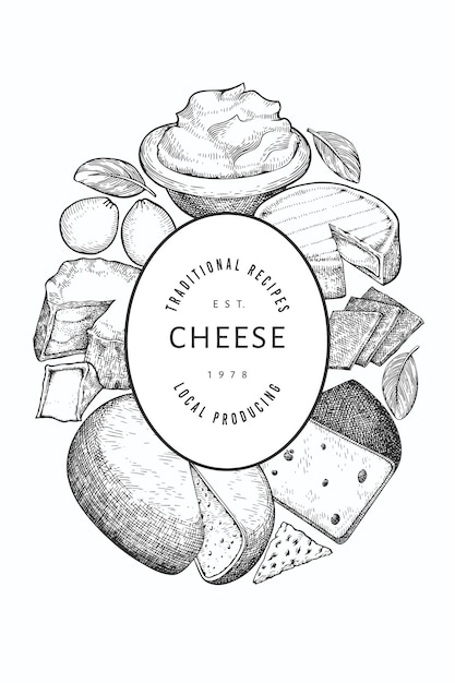 Cheese design template.