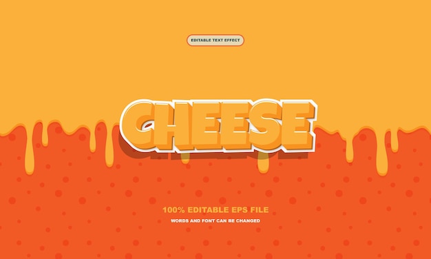 CHEESE DITABLE TEXT EFFECT