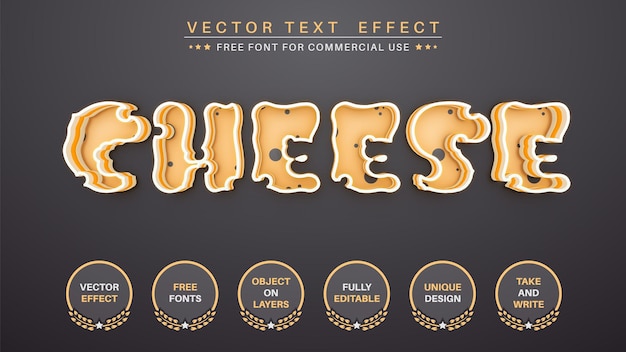 Cheese edit text effect editable font style