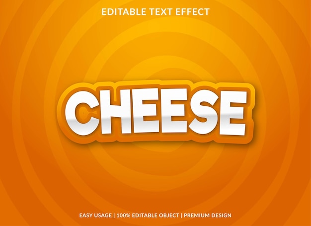 cheese editable text effect premium style