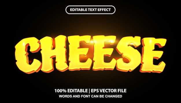 Cheese editable text effect template