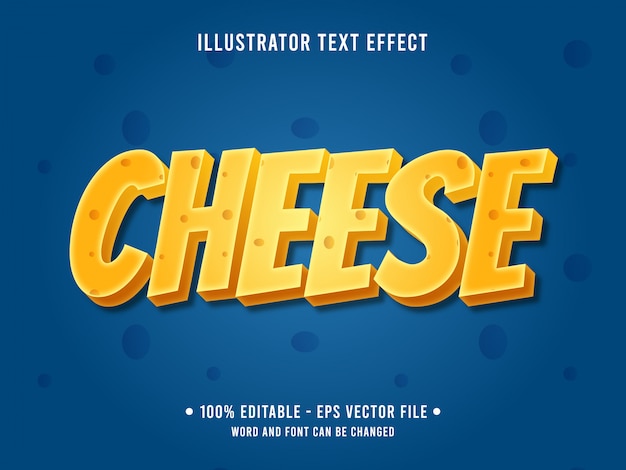 Vector cheese editable text effect