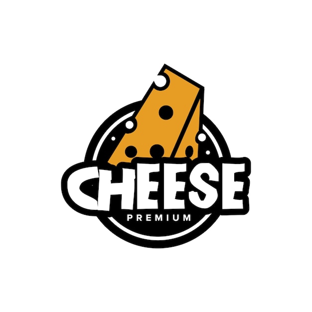 Design del logo del latte del latte del prodotto alimentare del formaggio
