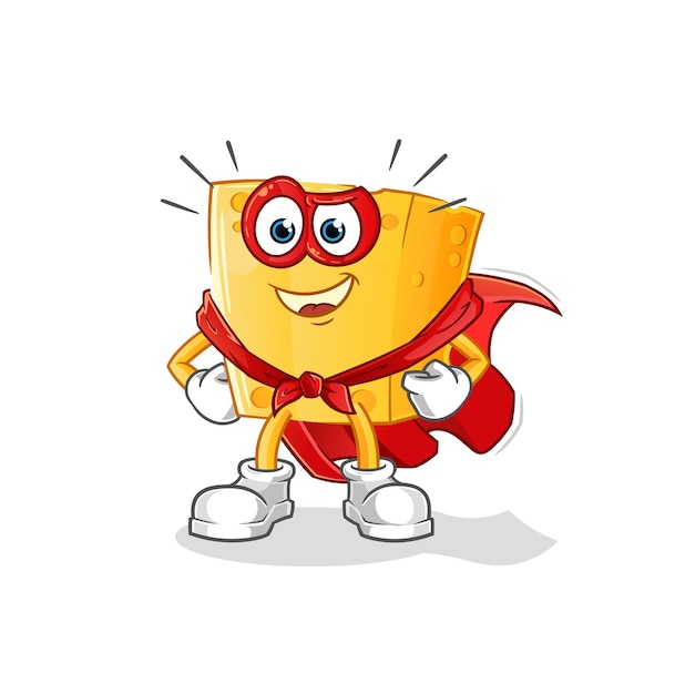 Cheese heroes vector. cartoon character