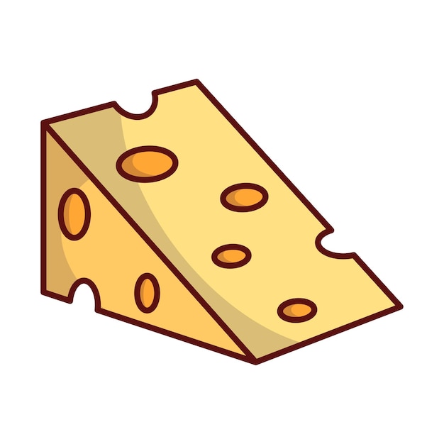 Vector cheese icon vector on trendy design