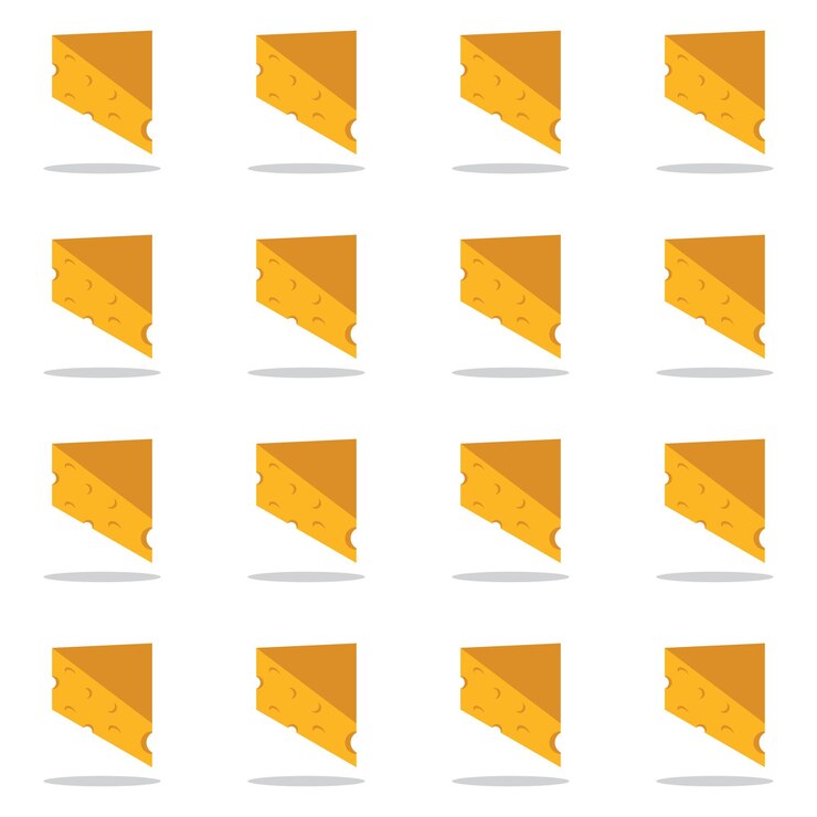 वेक्टर cheese icons pattern illustration