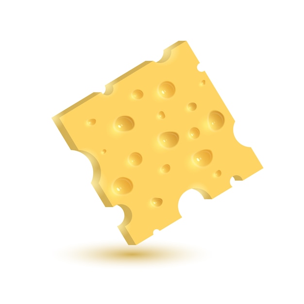 The cheese. Illustration isolated on white background. 