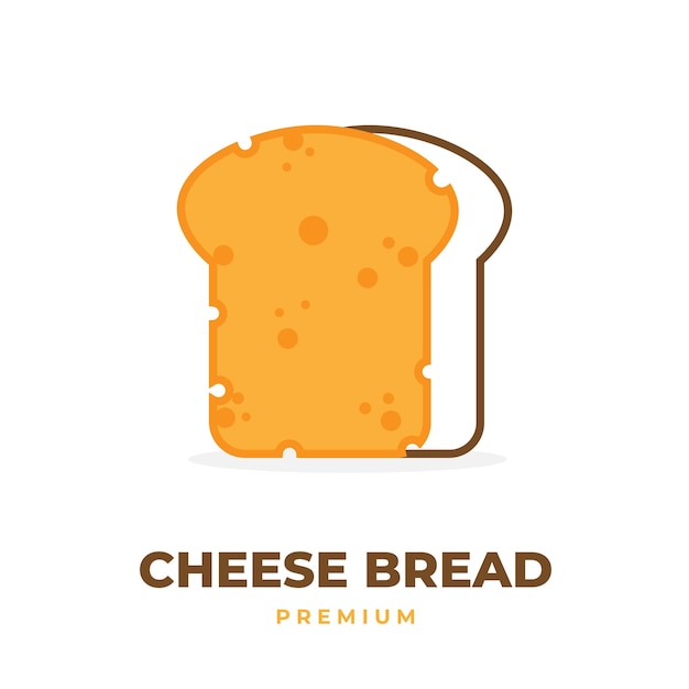 Cheese illustration logo with bread