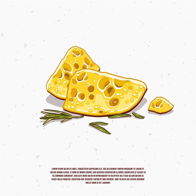 Vector cheese illustration premium