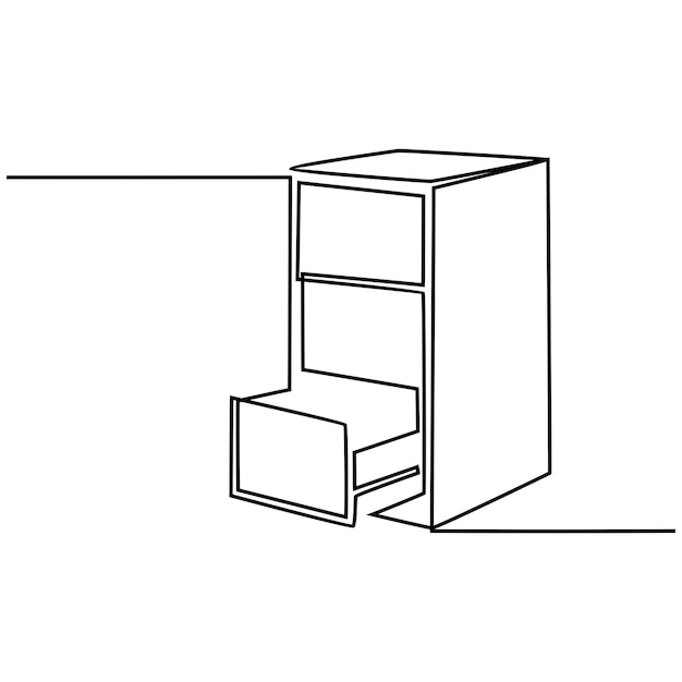 チーズナイフ連続線画ベクトル図