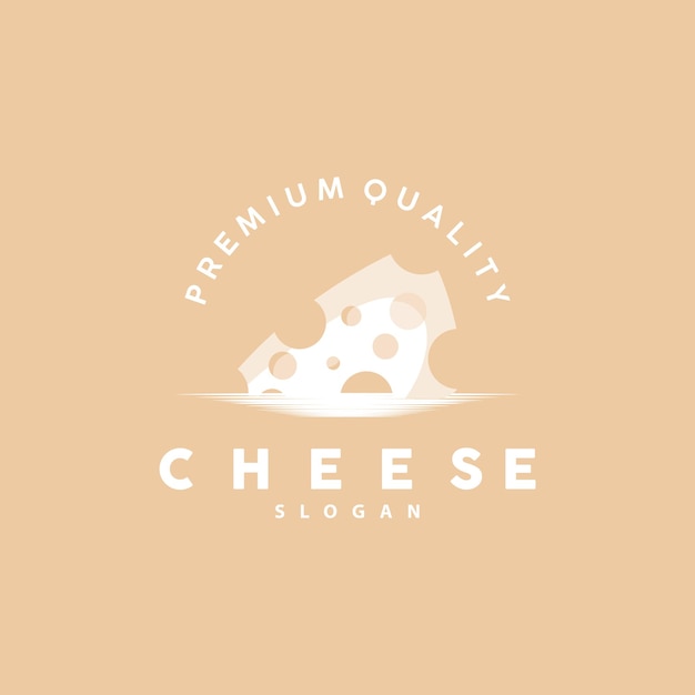 Cheese Logo Cute Cheese Rustic Retro Vintage Vector Design Icon Template Illustration