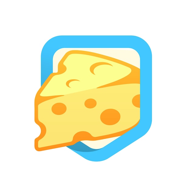 Cheese maasdam vector logo