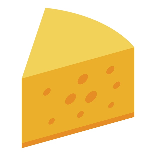 チーズ ピース アイコン白い背景で隔離の web デザインのチーズ ピース ベクトル アイコンの等尺性