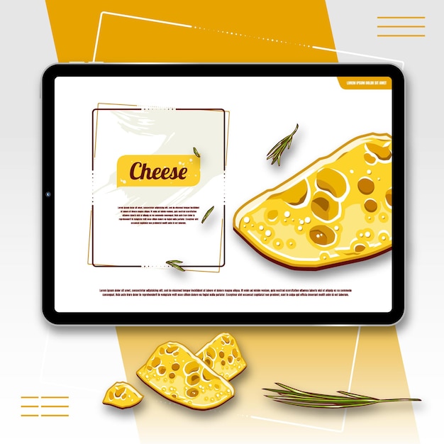 Cheese Restaurant social media post banner design template vector