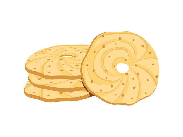 Cheese Sago Cookies Illustration