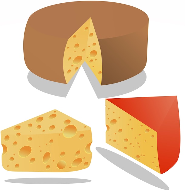 Set formaggio pronto per illustrazioni e presentazioni