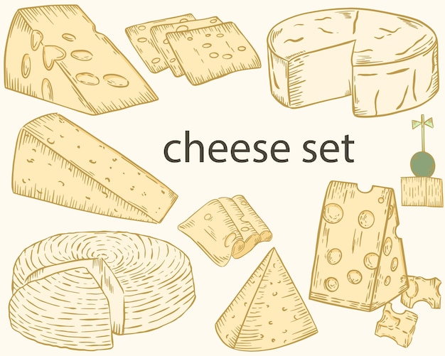 Cheese sketch set