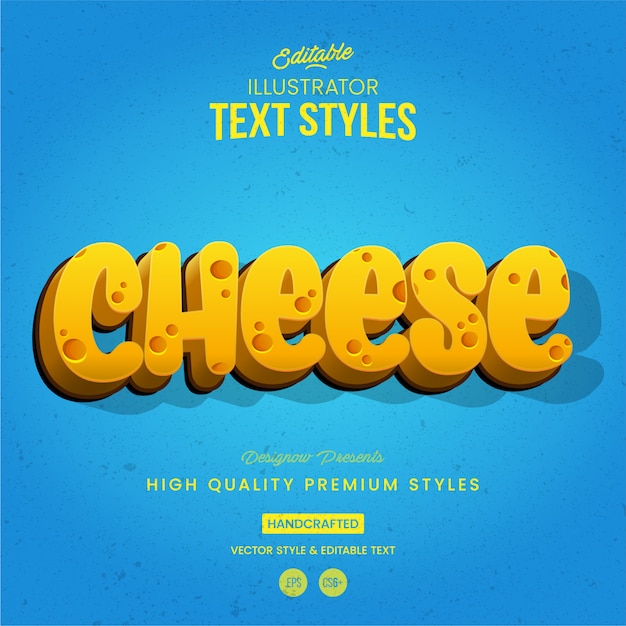 Vettore stile di testo del formaggio