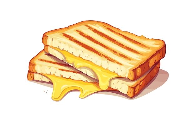 Vector cheese toasted sandwich vector flat isolated vector style illustration