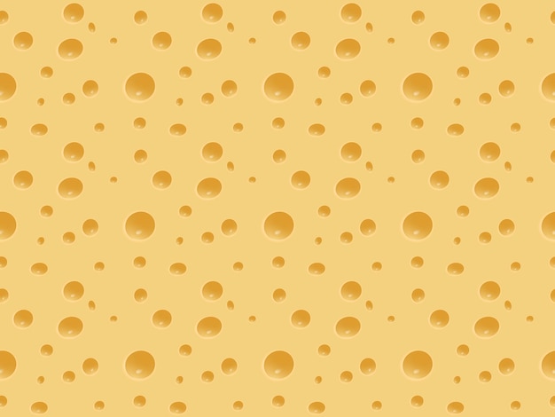 穴のあるチーズシームレスパターンベクトルイラストeps10