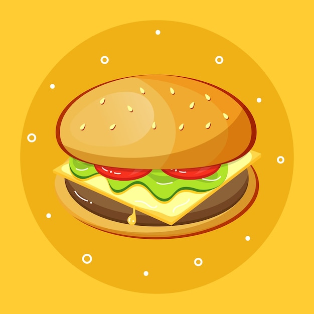 Cheeseburger illustratie