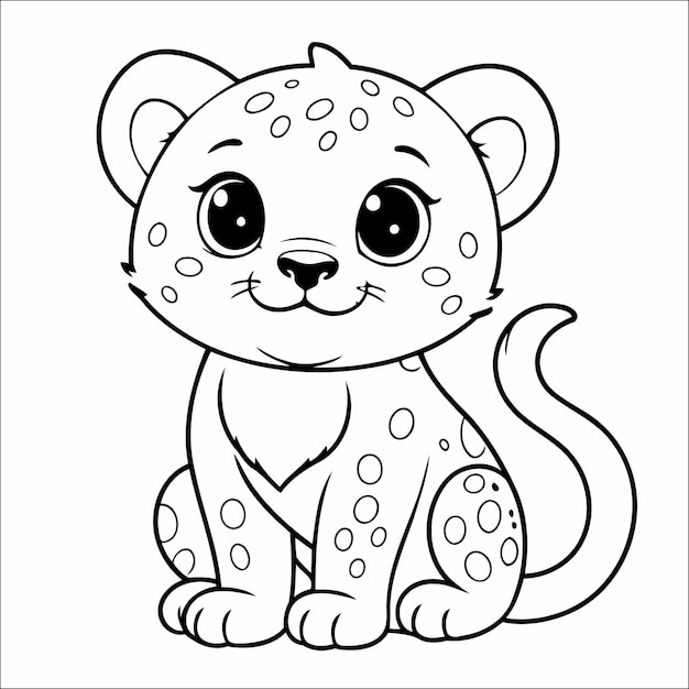 子供のためのチーターの塗り絵