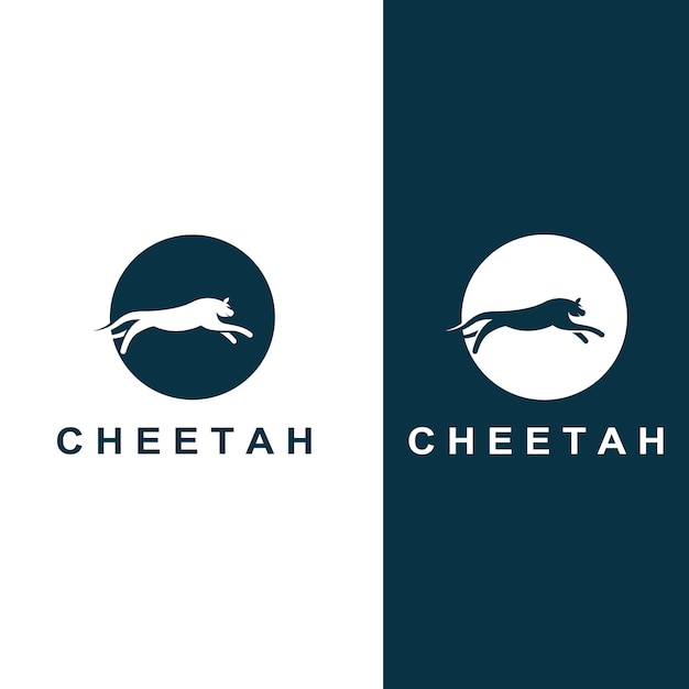 Cheetah dier logo met ontwerp concept vector illustratie sjabloon