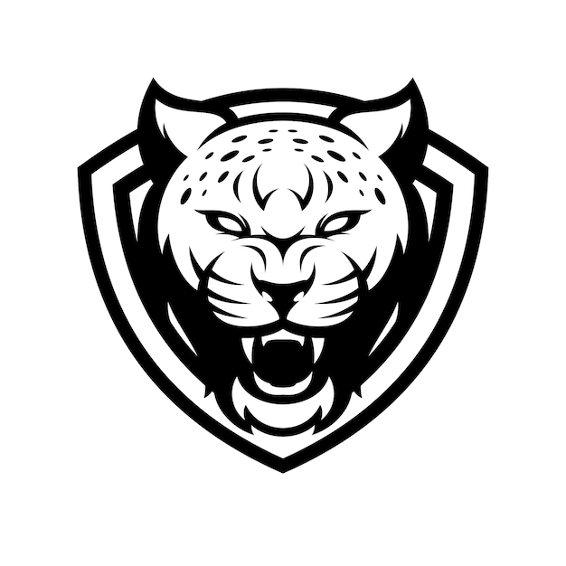 Cheetah dierlijke sport mascotte hoofd logo vector