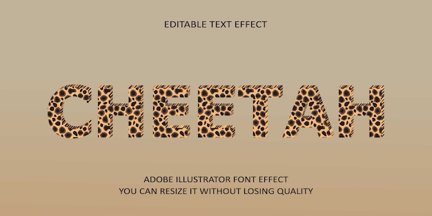 Cheetah Editable text Effect