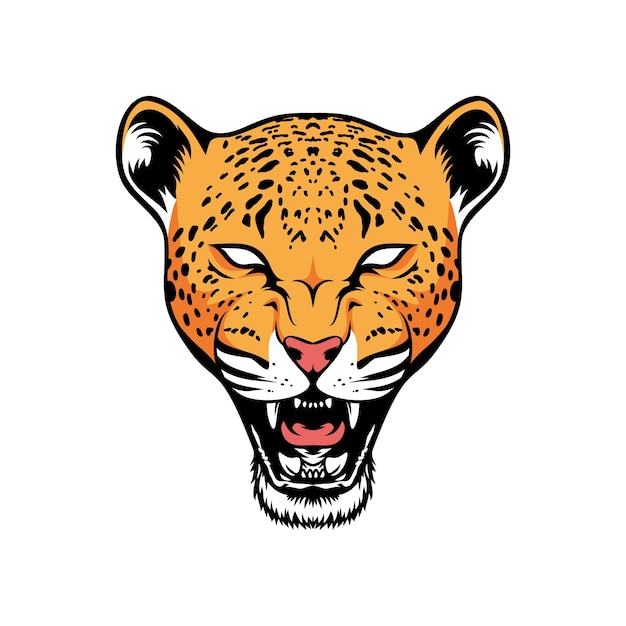 Vector cheetah  head trophy