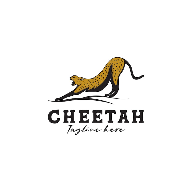 Vector cheetah logo template, vector illustration, vector