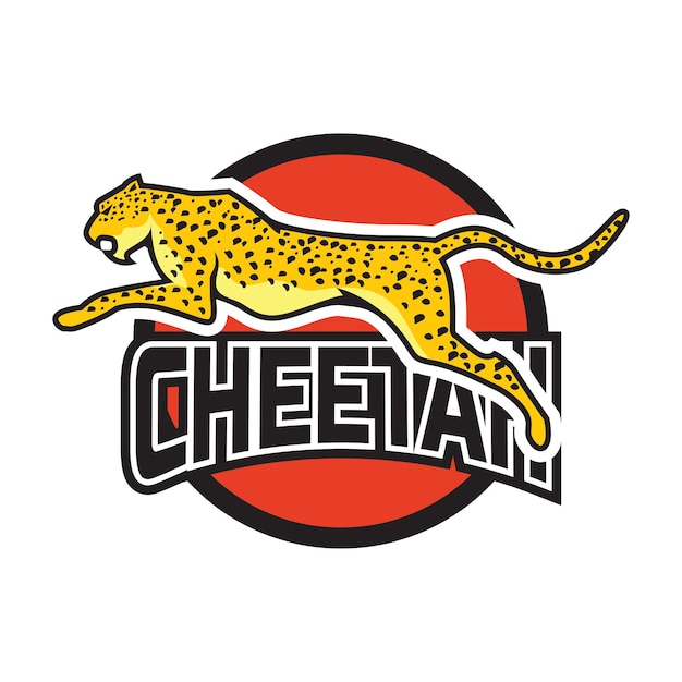 A cheetah logo with the word cheetah on it