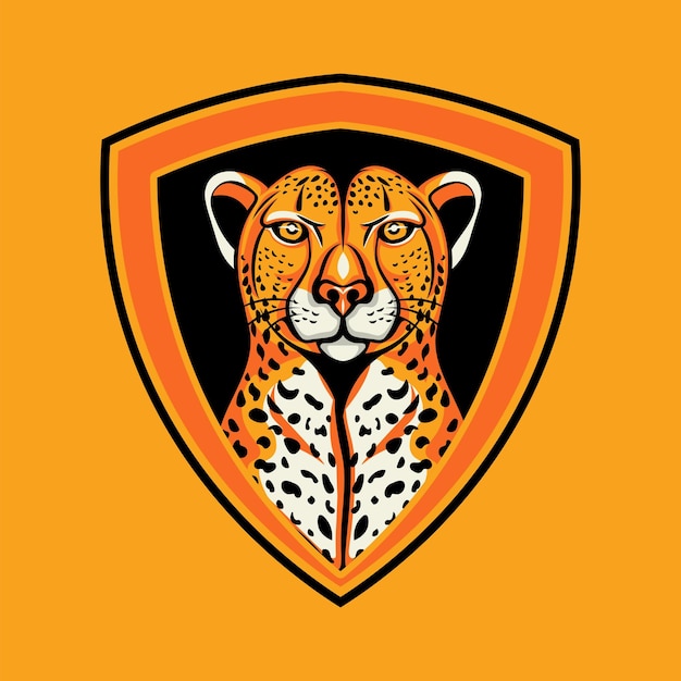 Vector cheetah mascot esport logo