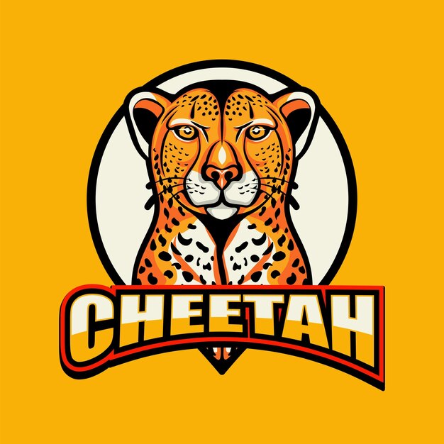 Cheetah mascotte sport logo