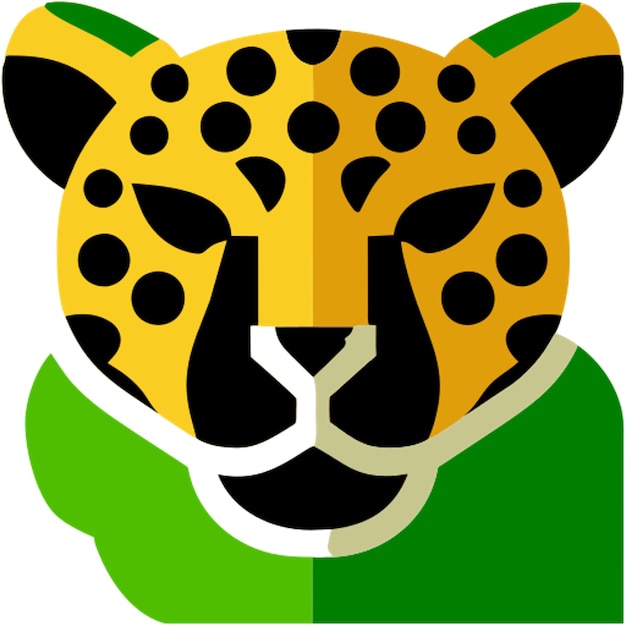 Cheetah met groene ogen bij het bos icoon