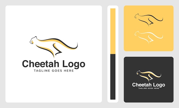 Cheetah run outline logo