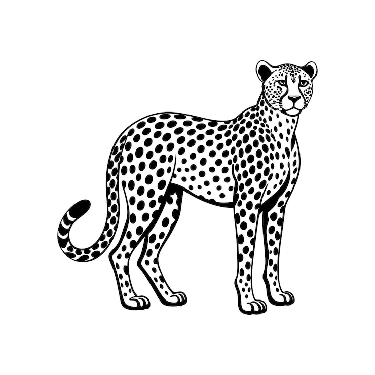 Vector cheetah silhouette vector