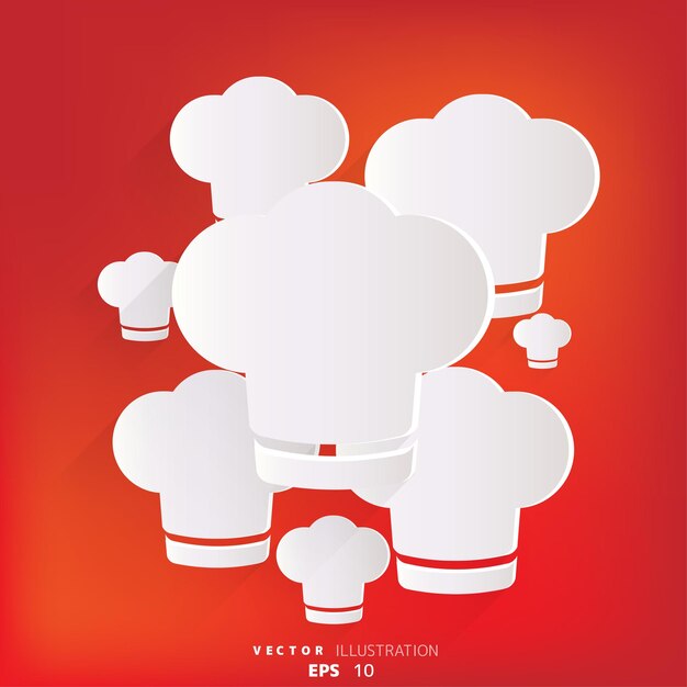 Vector chef cap icon cooking cap