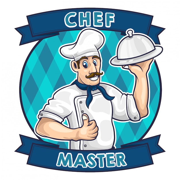 Vettore illustrazione vettoriale di chef cartoon logo