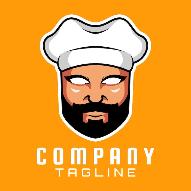 Vector chef-cartoon mascotte-logo