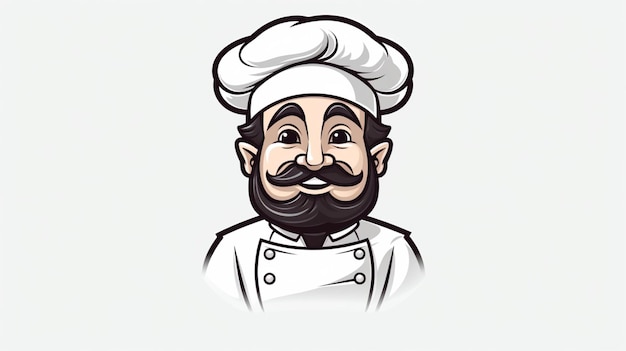 Chef cartoon vector on a white background