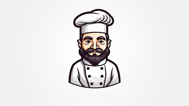 Chef cartoon vector on a white background