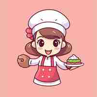 Vector chef cewek fix