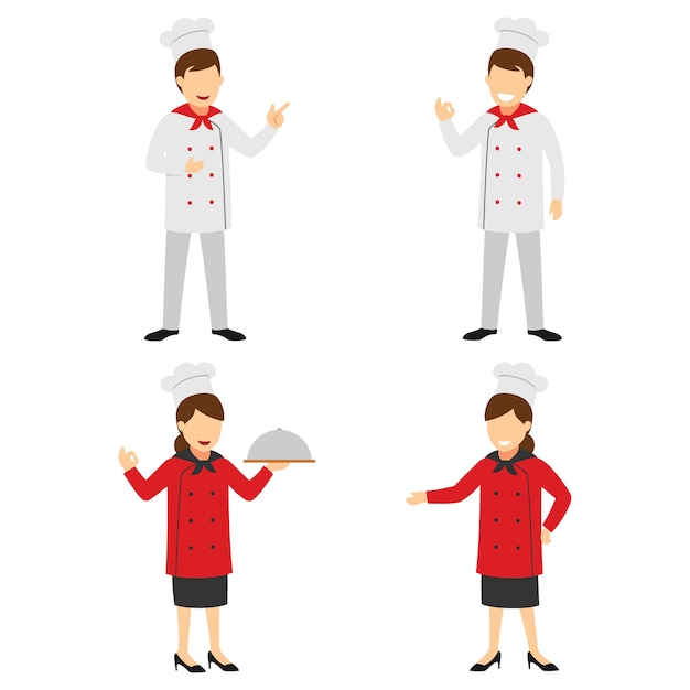 Chef character design vector