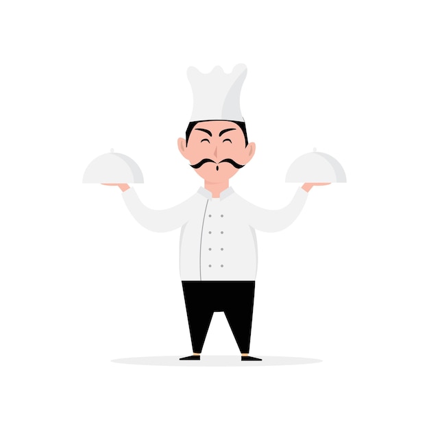 Vector chef concept flat vector illustration