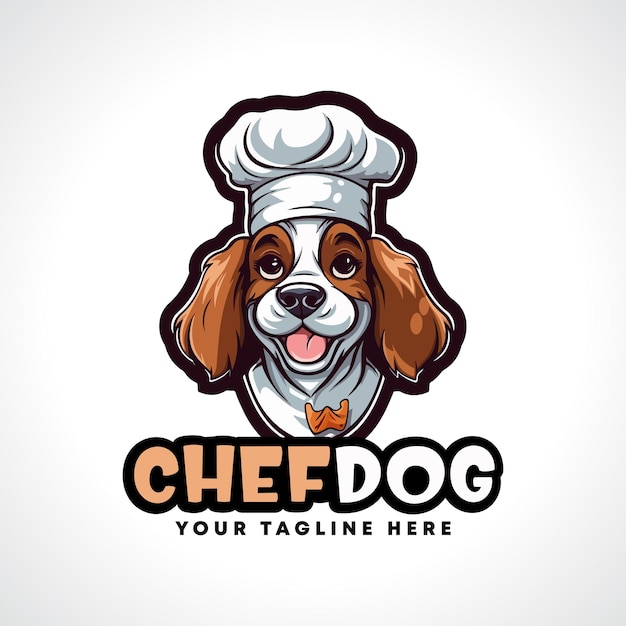 Chef Cook Dog Mascot Logo Design