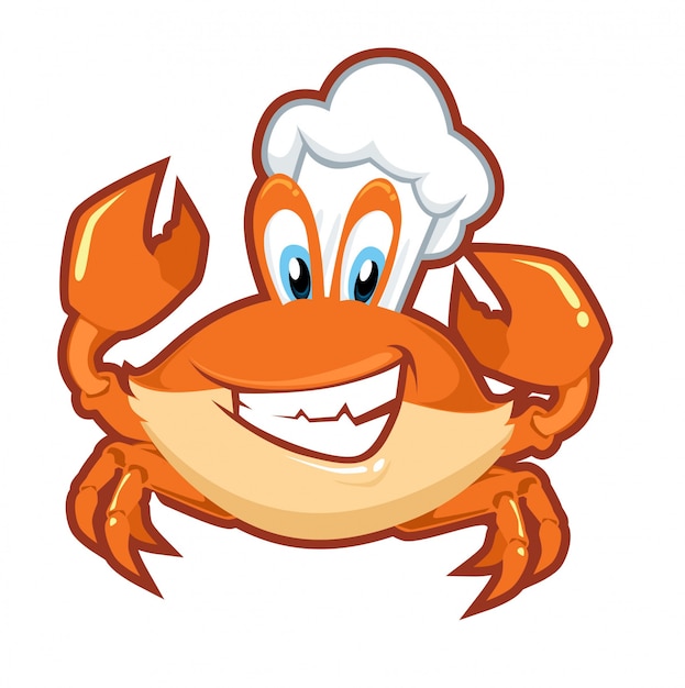 Vector chef crab cute cartoon