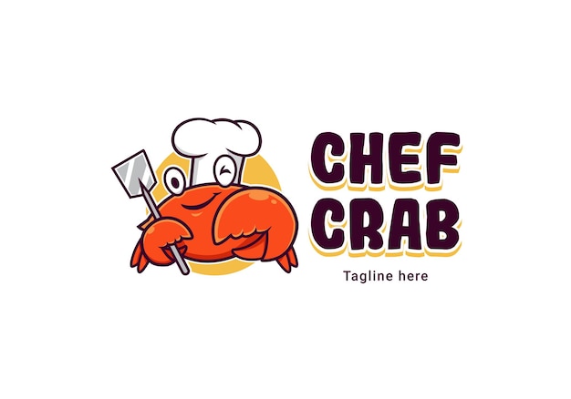 chef crab mascot character