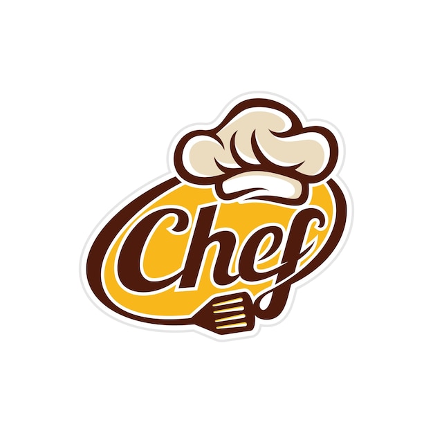 Vettore logo design chef