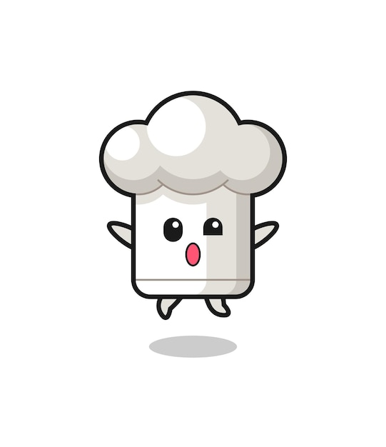 Chef hat character is jumping gesture